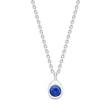 Fabergé Colours Of Love 18ct White Gold Cosmic Curve Blue Sapphire Pendant