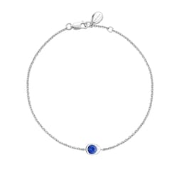 37280365 - Colours Of Love 18ct White Gold Cosmic Curve Blue Sapphire Bracelet