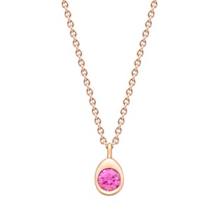Fabergé Colours Of Love 18ct Rose Gold Cosmic Curve Pink Sapphire Pendant
