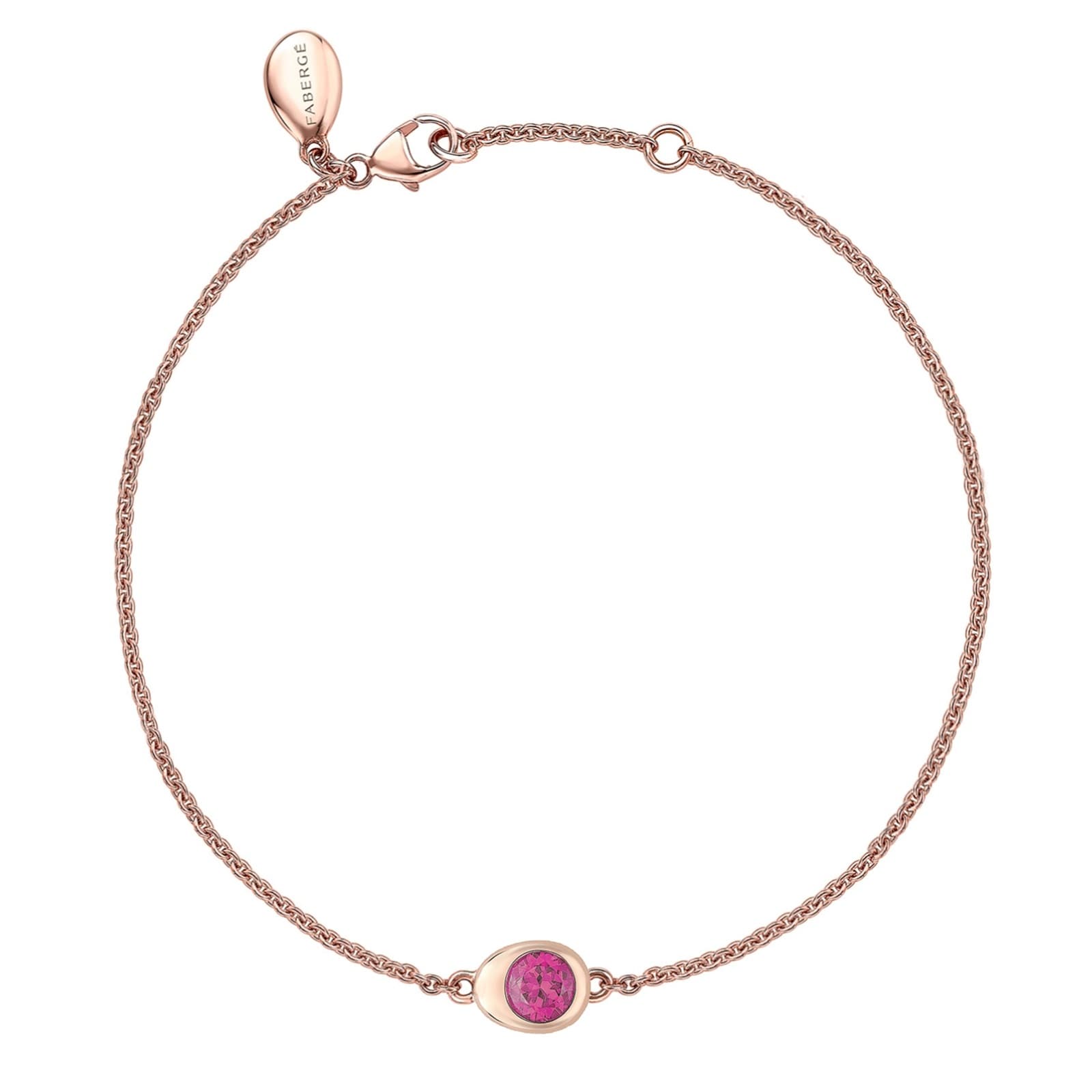 Fabergé Colours Of Love 18ct Rose Gold Cosmic Curve Pink Sapphire Bracelet