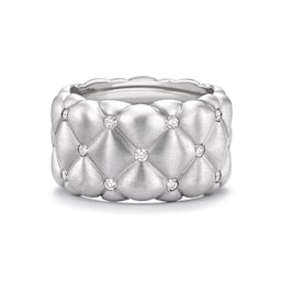 37280370 - Treillage 18ct White Gold 0.42ct Diamond Brushed Grande Ring