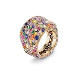 Fabergé Heritage 18ct Yellow Gold Diamond & Mixed Gemstones Grande Ring - Size I