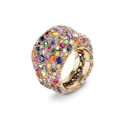 37280372 - Emotion 18ct Yellow Gold Diamond & Mixed Gemstones Grande Ring