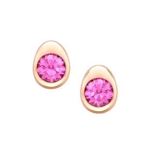 Fabergé Colours Of Love 18ct Rose Gold Cosmic Curve Pink Sapphire Stud Earrings