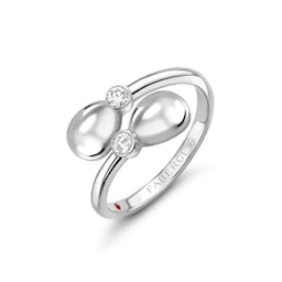 37280375 - Essence 18ct White Gold 0.10ct Diamond Crossover Ring