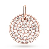 Thomas Sabo Love Coins Rose Gold Plated Pave Disc Pendant Lbpe0011-416-14