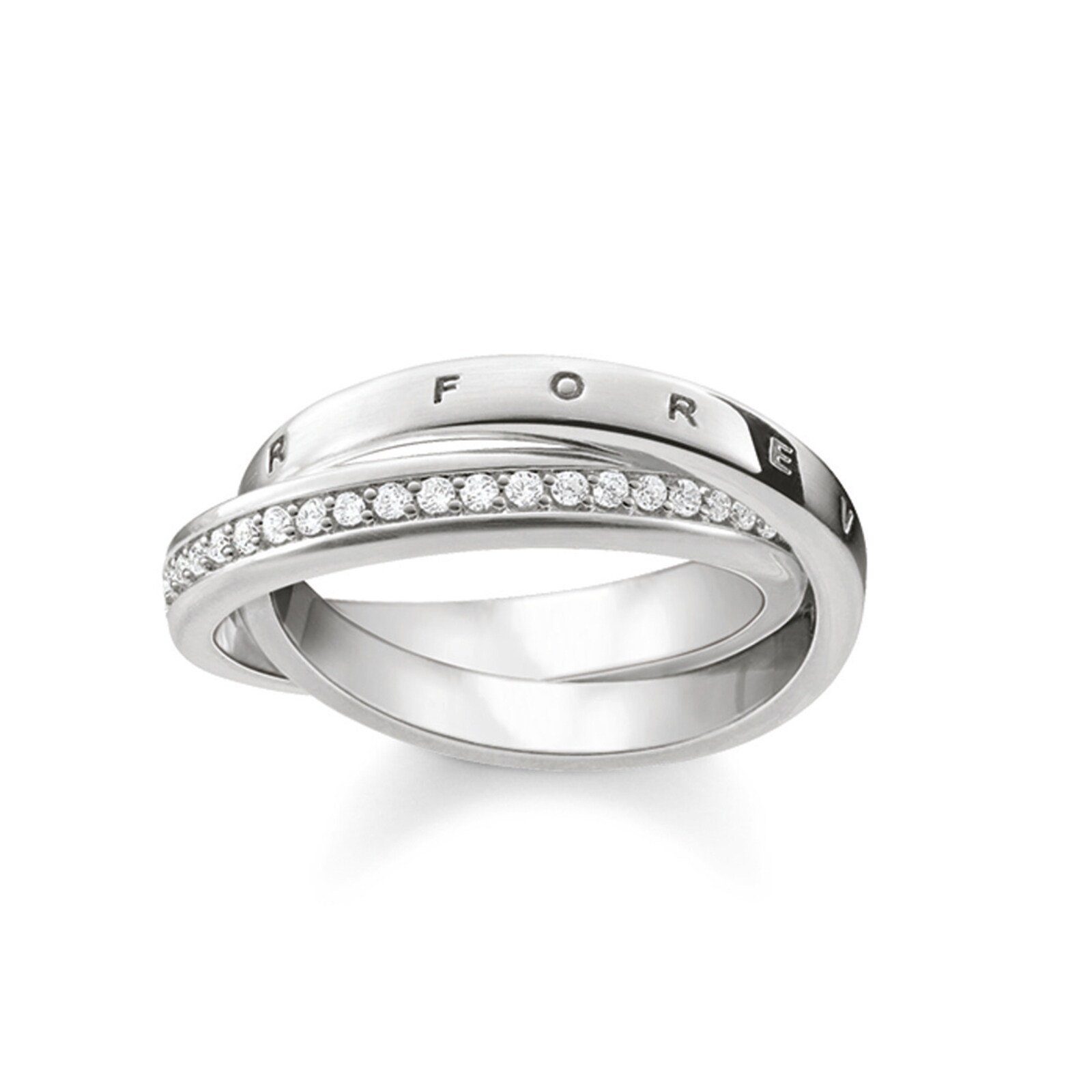 Thomas Sabo Sterling Silver Cubic Zirconia Intertwined Ring