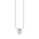 Thomas Sabo Sterling Silver Tree Of Love Cubic Zironia 38-45cm Necklace