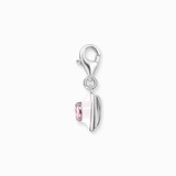 Thomas Sabo Ladies Sterling Silver Heart Shaped Pink Stone Charm Pendant