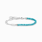 Thomas Sabo Ladies Sterling Silver Turquoise Bead Bracelet