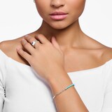 Thomas Sabo Ladies Sterling Silver Turquoise Bead Bracelet