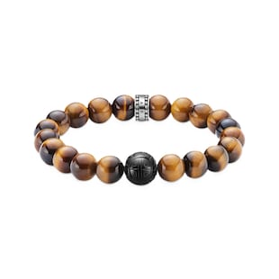 Thomas Sabo Rebel at Heart Mens Tigers Eye Bracelet - 19cm