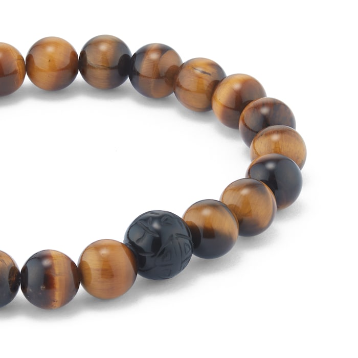 Thomas Sabo Rebel at Heart Mens Tigers Eye Bracelet - 19cm