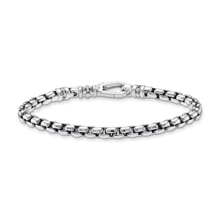 Thomas Sabo Rebel at Heart Mens Venezia Blackened Silver Bracelet - 20cm
