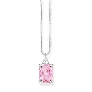 Thomas Sabo Sterling Silver Pink Cubic Zirconia Necklace