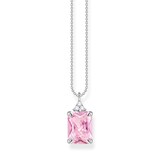 Thomas Sabo Sterling Silver Pink Cubic Zirconia Necklace
