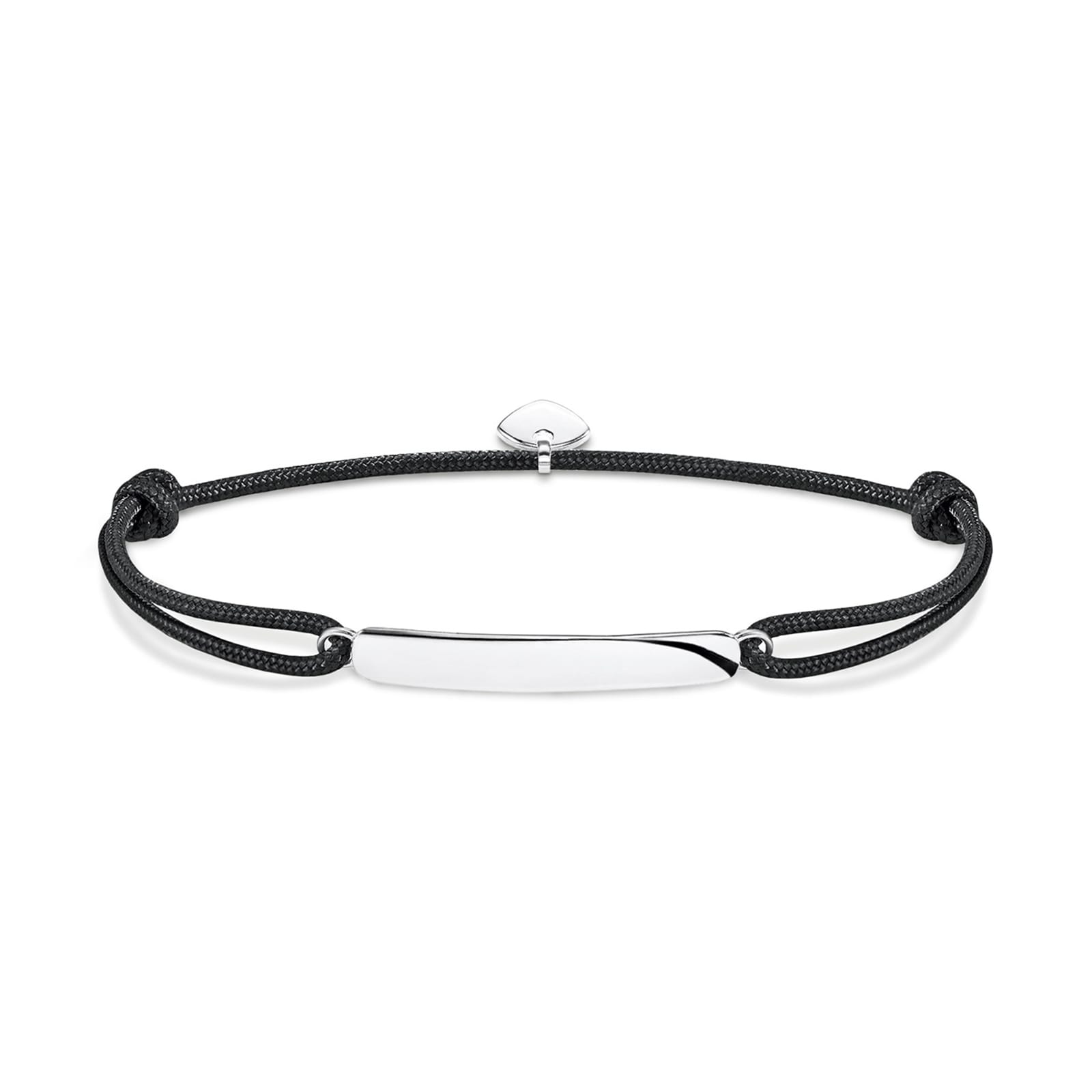 Thomas Sabo Rebel at Heart Black Leather Bracelet