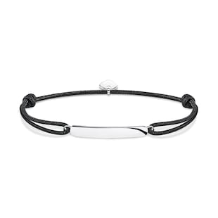 Thomas Sabo Rebel at Heart Black Leather Bracelet