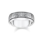 Thomas Sabo Rebel at Heart Mens Sterling Silver Ring - Ring Size N