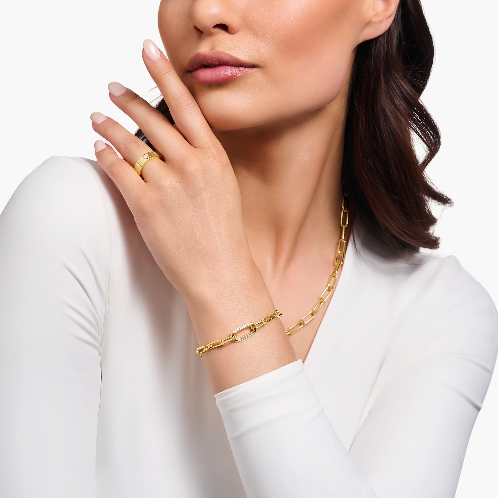 Thomas Sabo Yellow Gold Plated Link Bracelet
