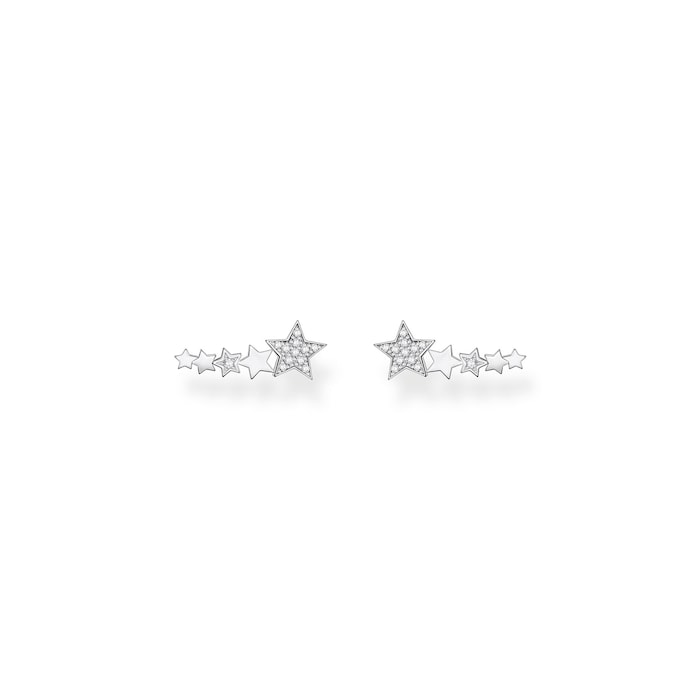 Thomas Sabo Sterling Silver Cubic Zirconia Stone Star Ear Climber