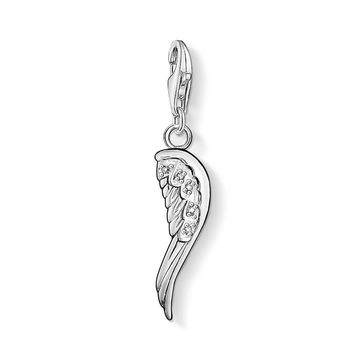 Thomas Sabo Sterling Silver Cubic Zirconia Angel Wing Charm