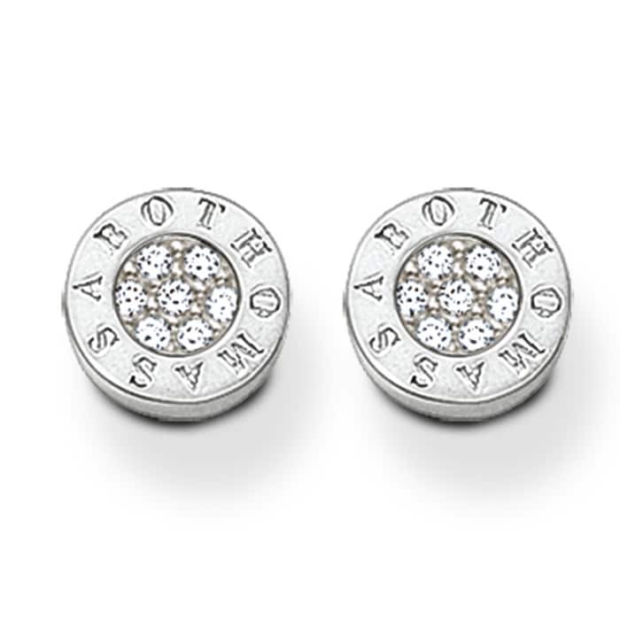 Thomas Sabo Sterling Silver White Pave Stud Earrings