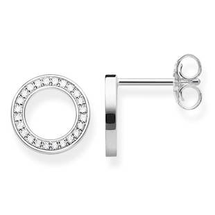 Thomas Sabo Sterling Silver Cubic Zirconia Circle Stud Earrings