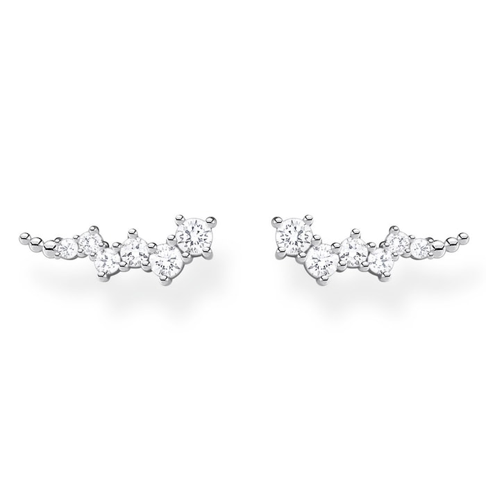 Thomas Sabo Sterling Silver Cubic Zirconia Star Climber Earrings