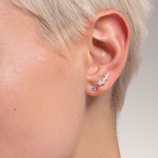 Thomas Sabo Sterling Silver Cubic Zirconia Star Climber Earrings