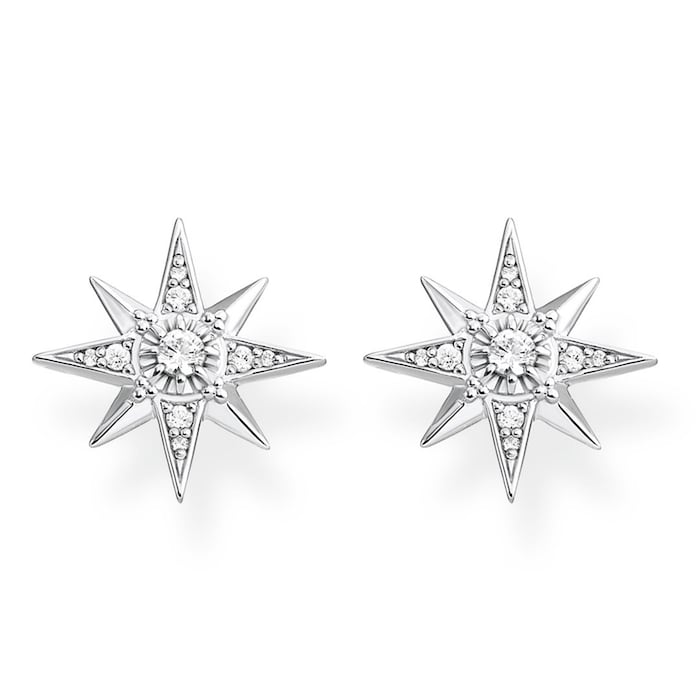 Thomas Sabo Sterling Silver Cubic Zirconia Cosmo Star Stud Earrings