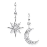 Thomas Sabo Sterling Silver Cubic Zirconia Moon & Star Earrings