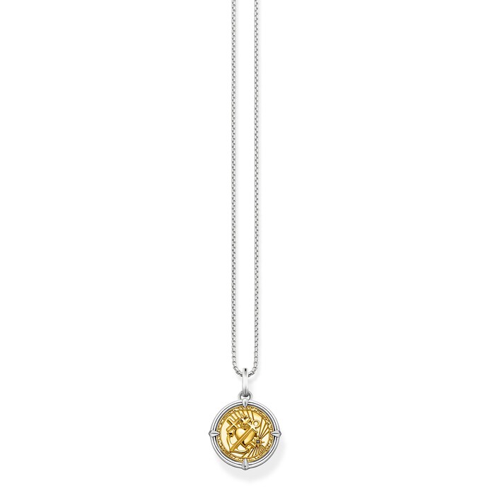 Thomas Sabo Mens Yellow Gold Coloured Cubic Zirconia Pendant