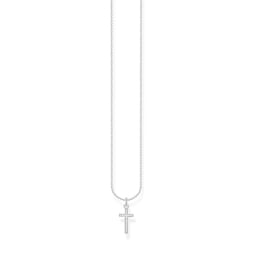 37300814 - Sterling Silver Cubic Zirconia 38-45cm Cross Pendant