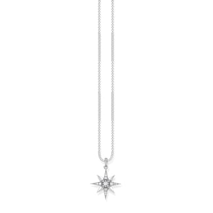 Thomas Sabo Sterling Silver Cubic Zirconia 40-45cm Star Pendant
