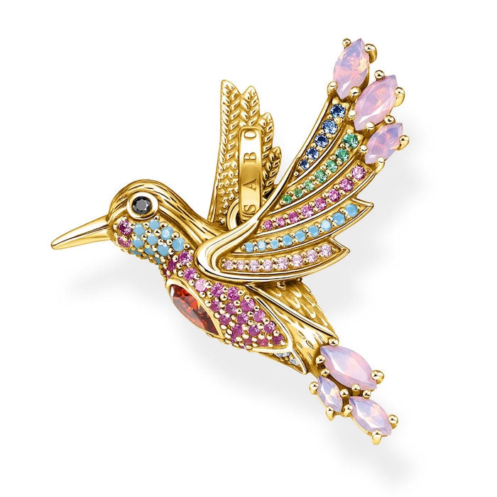 Thomas Sabo Yellow Gold Coloured Cubic Zirconia Bird Pendant