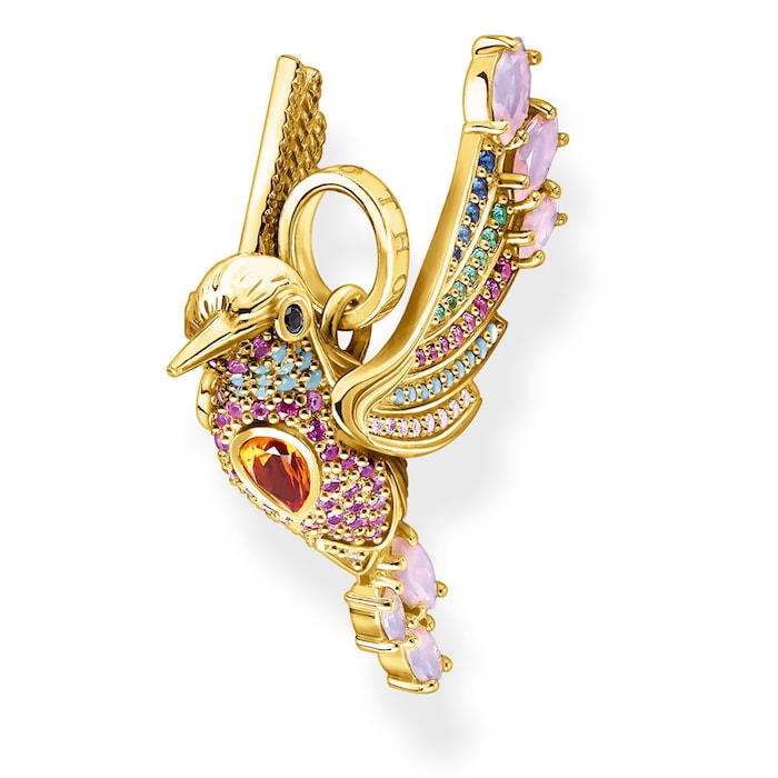 Thomas Sabo Yellow Gold Coloured Cubic Zirconia Bird Pendant