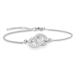 37300842 - Sterling Silver Cubic Zirconia 16.5-19.5cm Bracelet