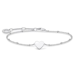 37300843 - Sterling Silver 16-19cm Heart Bracelet