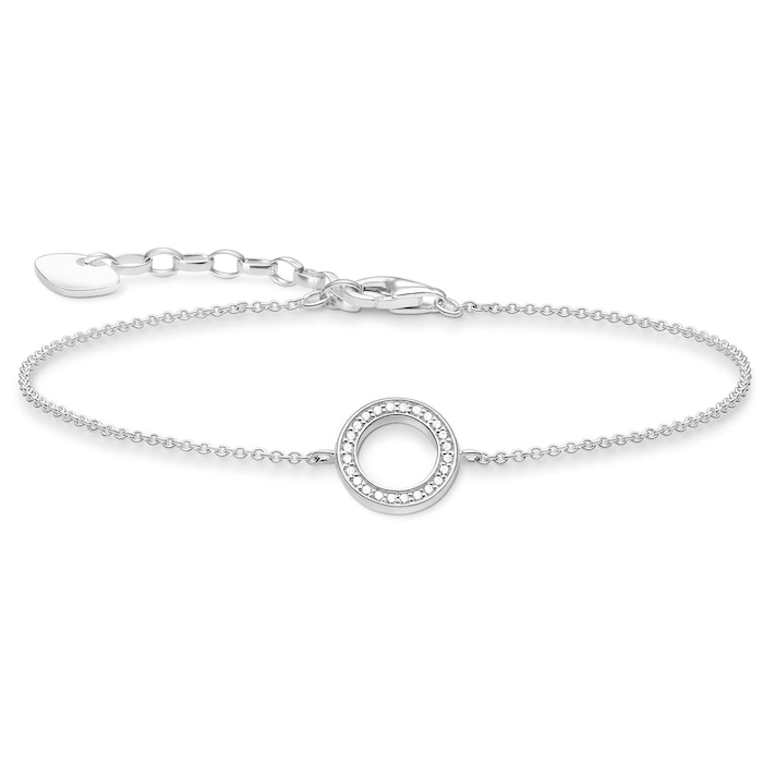 Thomas Sabo Sterling Silver Cubic Zirconia 16-19cm Circle Bracelet