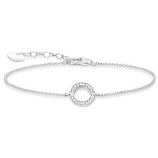 Thomas Sabo Sterling Silver Cubic Zirconia 16-19cm Circle Bracelet