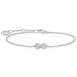 37300846 - Sterling Silver Cubic Zirconia 16-19cm Infinity Bracelet