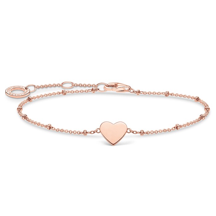 Thomas Sabo Rose Gold Coloured 16-19cm Heart Bracelet