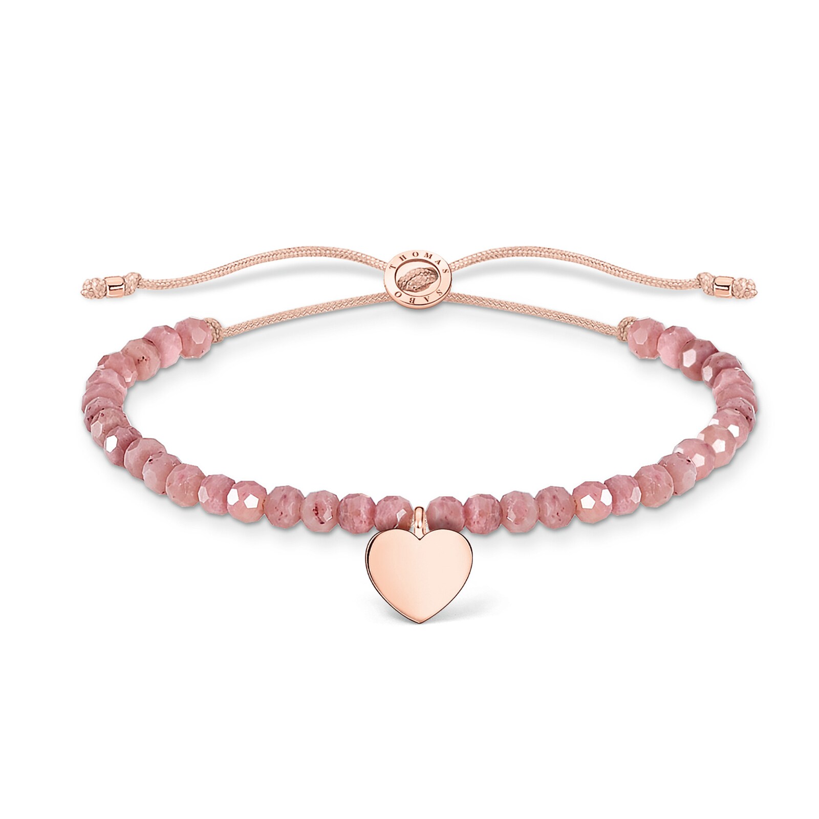 Thomas Sabo Rose Gold Coloured Pink Bead 13-20cm Bracelet