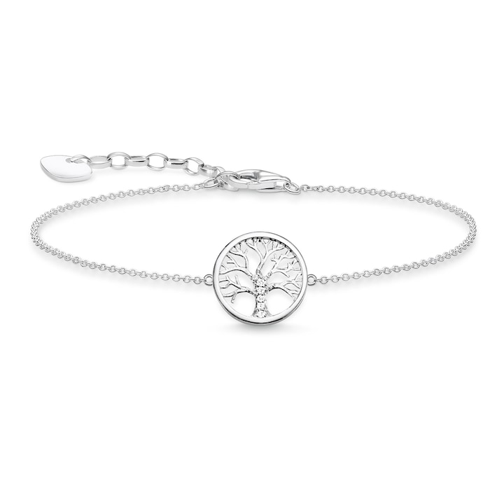 Thomas Sabo Sterling Silver Cubic Zirconia 16-19cm Tree Bracelet