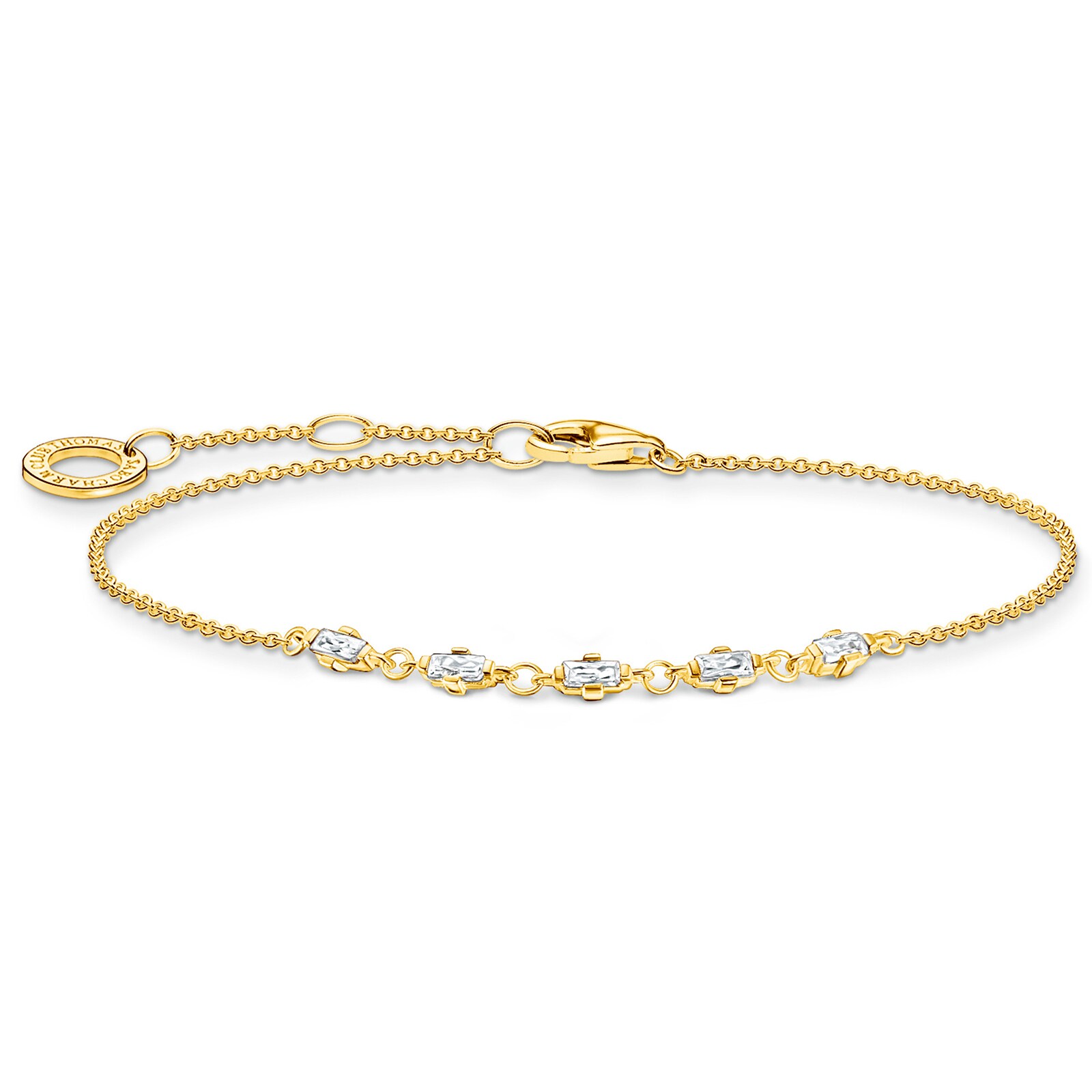 Thomas Sabo Yellow Gold Coloured Cubic Zirconia 16-19cm Bracelet