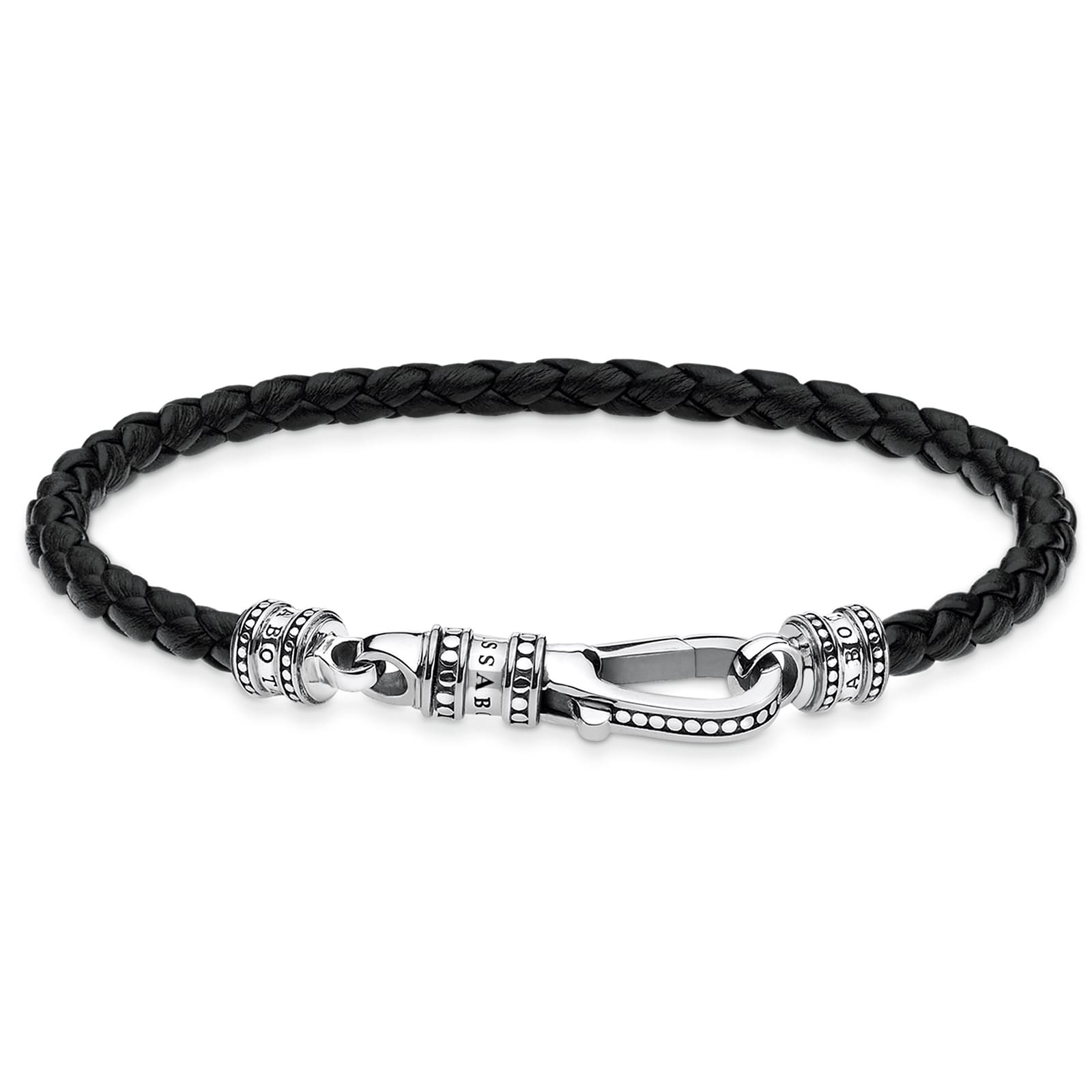 Thomas Sabo Mens Dark Leather 19cm Bracelet