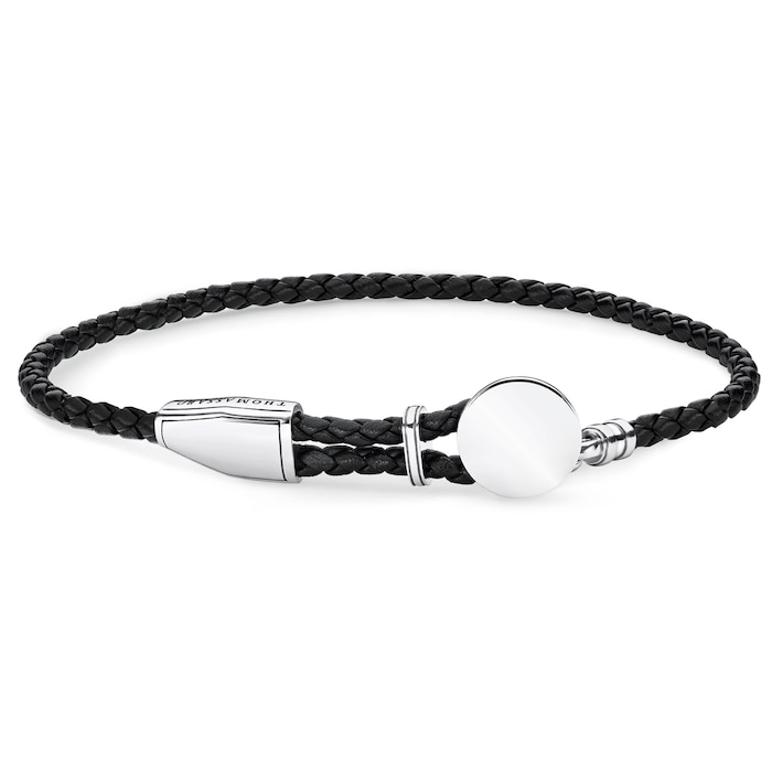 Thomas Sabo Mens Dark Leather 14-25cm Bracelet