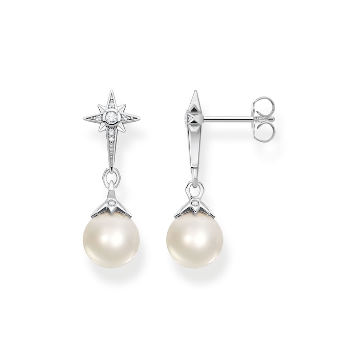 Thomas Sabo Sterling Silver Pearl Drop Earrings