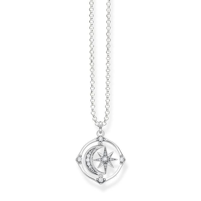 Thomas Sabo Sterling Silver Star & Moon Pendant Necklace